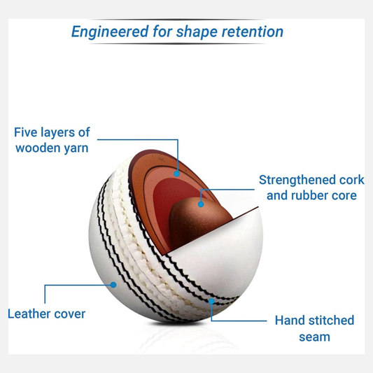 M8 TEST WHITE BALL | Hand Stitched 4 Piece Leather Ball.