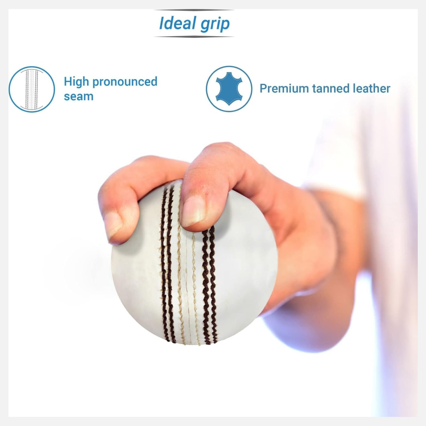 M8 TEST WHITE BALL | Hand Stitched 4 Piece Leather Ball.
