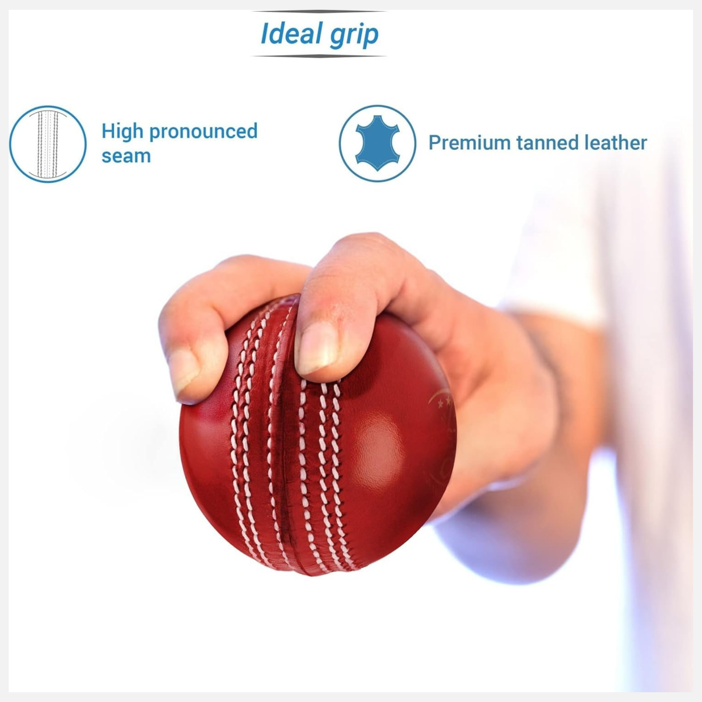 M8 TEST RED BALL | Hand Stitched 4 Piece Leather Ball.